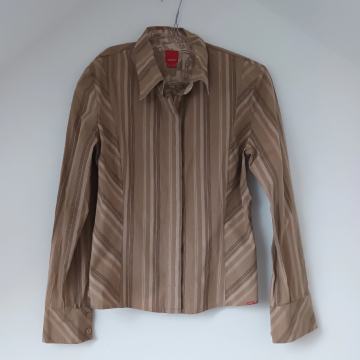 Smeđa strukirana košulja Esprit 38