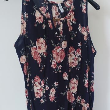 Svečana cvjetna bluza bez rukava