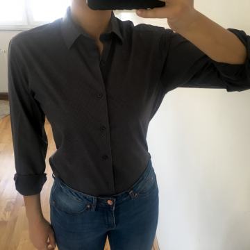 UNISEX TAMNOPLAVA KOŠULJA S TOČKICAMA