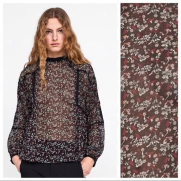 ZARA BLUZA CRNA CVJETNA XL