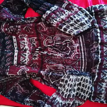 Zara boho čista svila tunika M