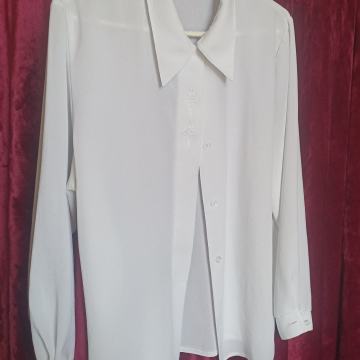 ŽENSKA BIJELA KOŠULJA 38 40 M L DUGI RUKAV LAGANA