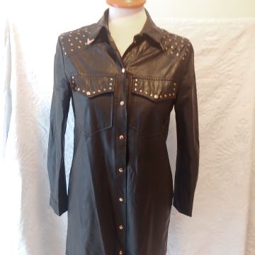 Ženska duga kožna košulja , Zara, vel. XS