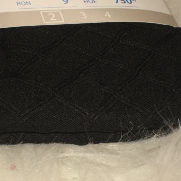 CRNE ČARAPE S UZORKOM VEL. 2 NOVO