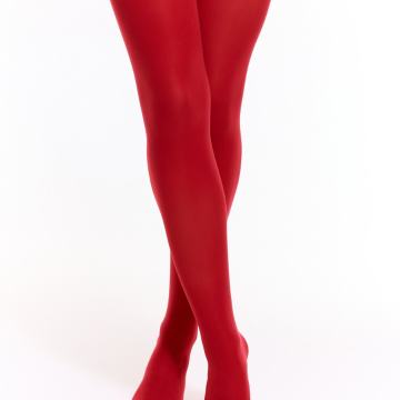 Najlonke crvene 40 Den, veličina L/XL