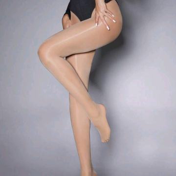 Najlonke sa sjajem bež, veličina L/XL