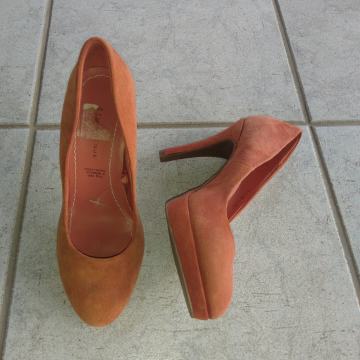 2+1 gratis! Kožne salonke boje konjaka 5th Avenue, prava koža, br. 36