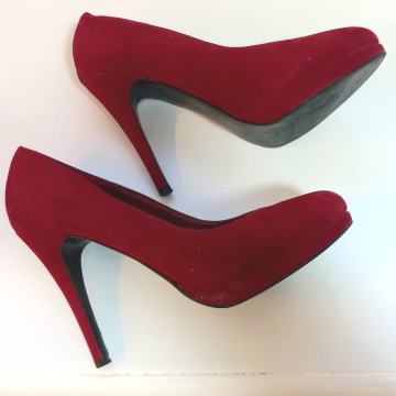 7 FOGLI Pumps cipele vel 37 na visoku petu stiletto tamnocrvene