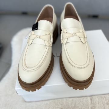 Baldinini Zenske Mokasinke Kožne bijele krem broj 41 Orginal NOVO