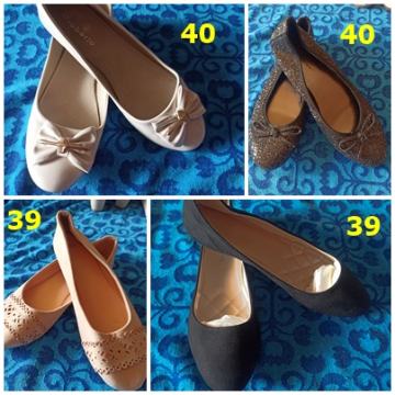 BALERINKE CRNE BEŽ LAK ŠLJOKICE VELUR 39 40