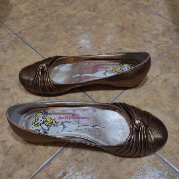 BALERINKE KOŽNE BRONZO br. 38