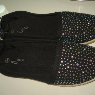 CRNE CIPELE - ESPADRILE BR. 36 - NOVO