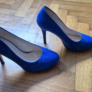 Elegantne plave štikle, br 38 - Novo!