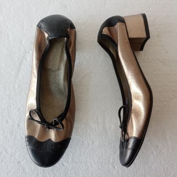 SNIŽENO! GULIVER balerinke sa blok petom, prava koža/ vel. 40 (39,5)