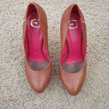 Just Cavali smeđe kožne salonke 40