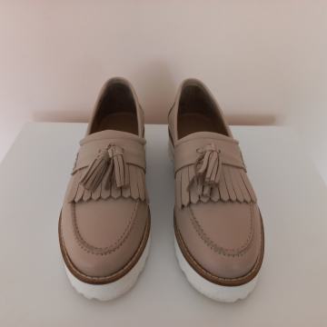 Kožne loaferice ASOS design Maze chunky fringed