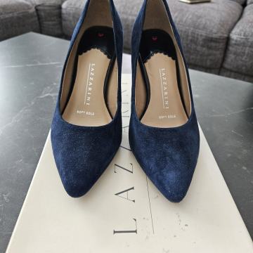 Štikle plave brušena koža vel. 36