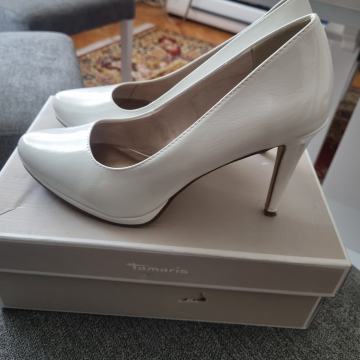 Ženske štikle bijele Tamaris i Patrizia Pepe br 40