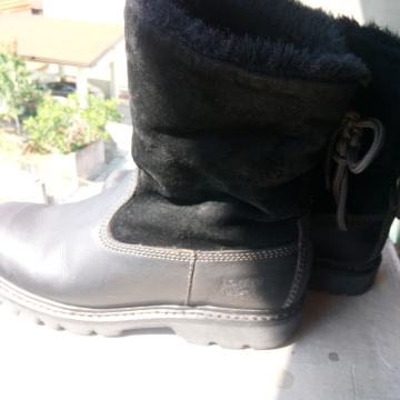 Čizme 41 kombinac. prava koža / bruš. koža ORIG. CAT tople vodootporne