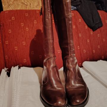 Čizme smeđe prava koža br 39