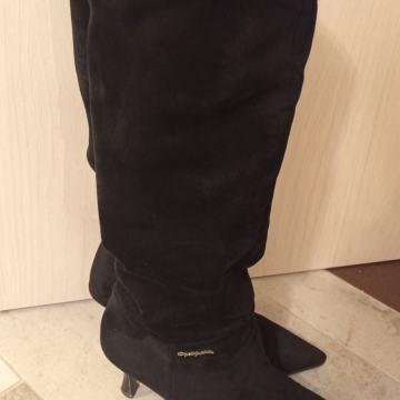 Tople talijanske crne visoke čizme, 41