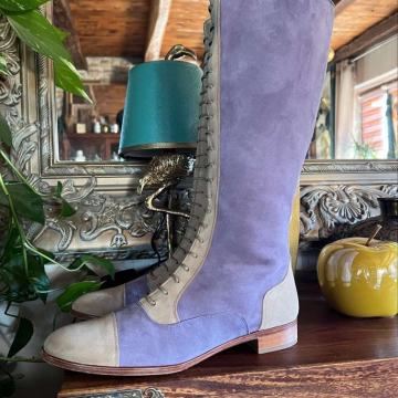 Dizajnerske čizme Pertini od brušene kože, ručno izrađene