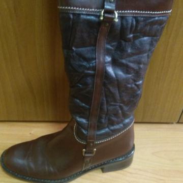 KOŽNE ČIZME ŽENSKE VELIČINA 37, SMEĐE