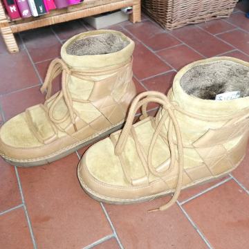 MANGO - ŽENSKE TOPLE KOŽNE ČIZME 37 U STILU INUIKII