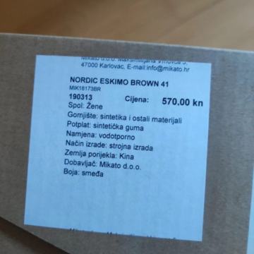 NORDIC ESKIMO BROWN br 41 Opis u slikama  Kao nove, malo nošeno