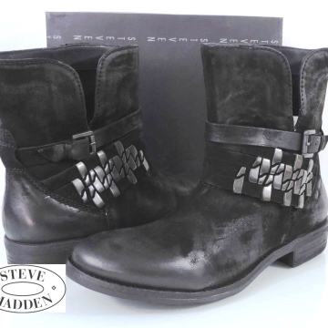 STEVE MADDEN bajkerske čizmice od BRUŠENE KOŽE 37,38,40 NOVE CRNE,BEŽ
