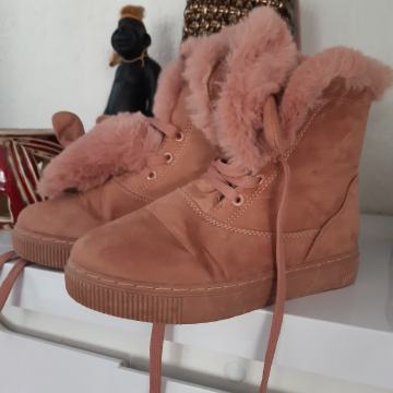 TALIJANSKE ROZA KRZNENE ČIZMICE 36