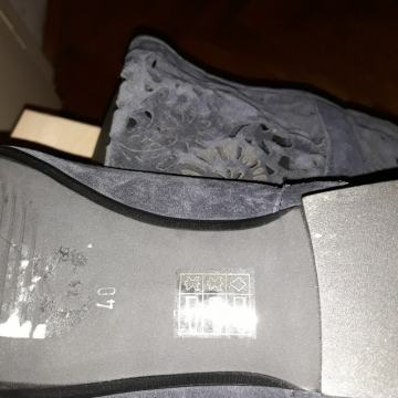 Tamno plave kozne čizme 40