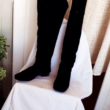 Visoke čizme od prave brušene kože 39