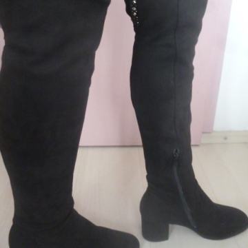 Čizmice crne ženske visoke
