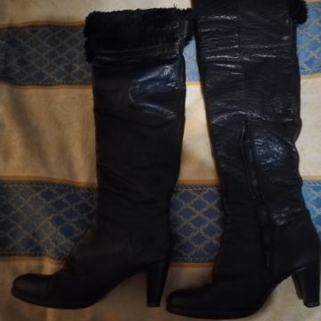 VISOKE KOŽNE ČIZME