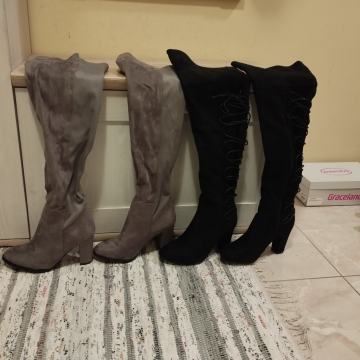 Visoke ženske čizme- dva para za 15  eura
