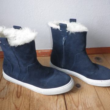 ZARA - ŽENSKE TOPLE KOŽNE ČIZME / ČIZMICE 38