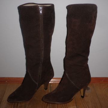 ŽENSKE TOPLE KOŽNE ČIZME 37