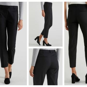 Benetton - nove metallic crne hlace