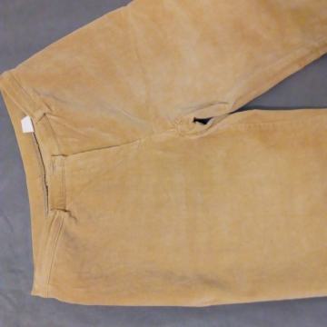 Bež samt hlače s elastinom