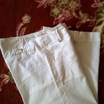 BIJELE LANENE HLAČE "MANA" - VEL.44