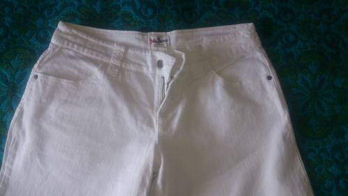 STRETCH BIJELE TRAPERICE 42 XL JOHN BANER TRAPEZ HLAČE RASPRODAJA