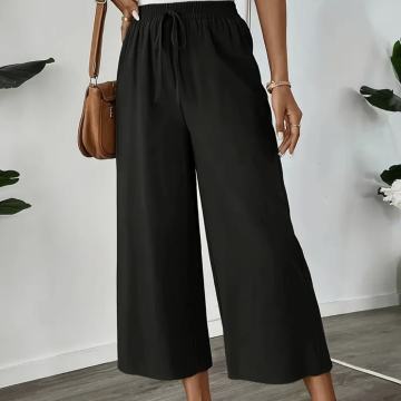 CRNE ŠIROKE HLAČE VEL. UNI - NOVO