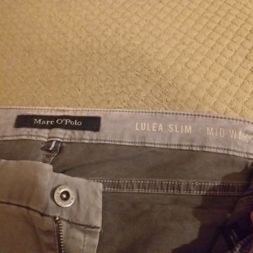 HLAČE TRAPERICE MARC O'POLO LULEA SLIM MID WAIST 31/32 CROPPED SIVE