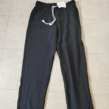 HM lanene crne hlače, S, novo s etiketom!