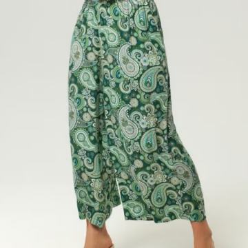 SINSAY ŠIROKE ZELENE HLAČE NA GUMU vel. UNI - NOVO