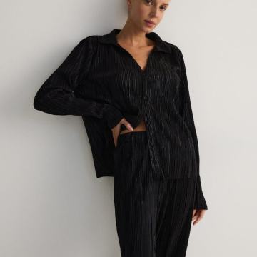 Plisirane wide leg hlače (Reserved)