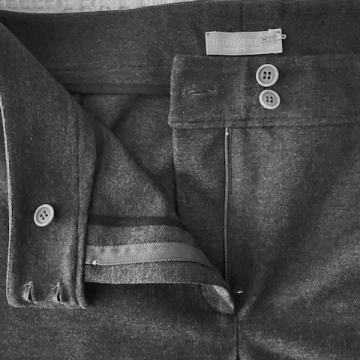 Sive antracit tople XL (44/46) hlaće visoki struk ravne NOVO kvaliteta