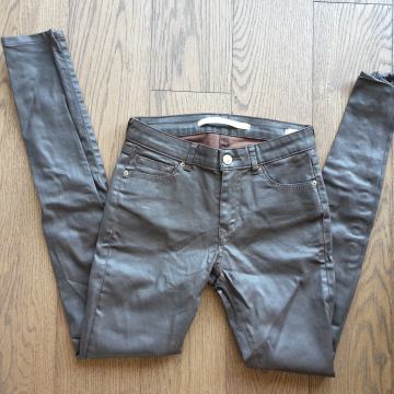 Smeđe hlače kao kožne XS