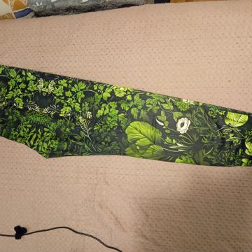 NOVE tajice / leggings – zeleni tropical uzorak, visoki struk